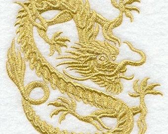 Lore of the Dragon Embroidered Waffle Weave Hand/Dish Towel