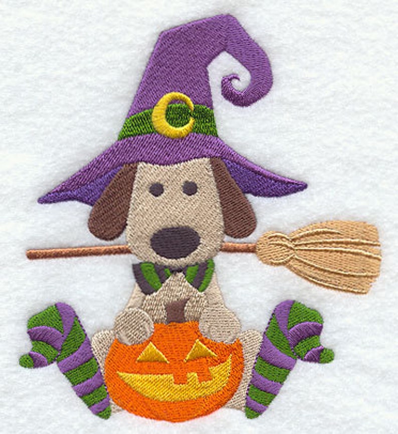 Fetch the Broomstick Embroidered Waffle Weave Hand/Dish Towel image 1