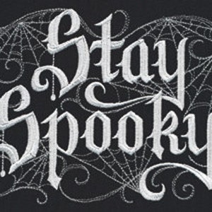 Stay Spooky Halloween Letters Embroidered Waffle Weave Hand/Dish Towel image 1