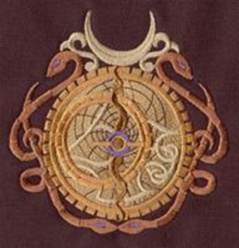 Steampunk Alchemy Academy Astrolabe Embroidered Waffle Weave Hand/Dish Towel image 1