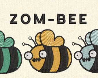 Zombees Zom-Bees Zombie Bees- Embroidered Waffle Weave Hand/Dish Towel