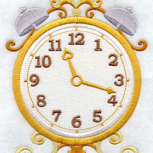 Ornate Clocks Embroidered Waffle Weave Hand/Dish Towel