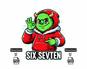 Six Seven 67 PNG file, Funny Viral Meme 67 PNG, Gen Alpha Trendy Printable PNG for Shirts Mugs Crafts