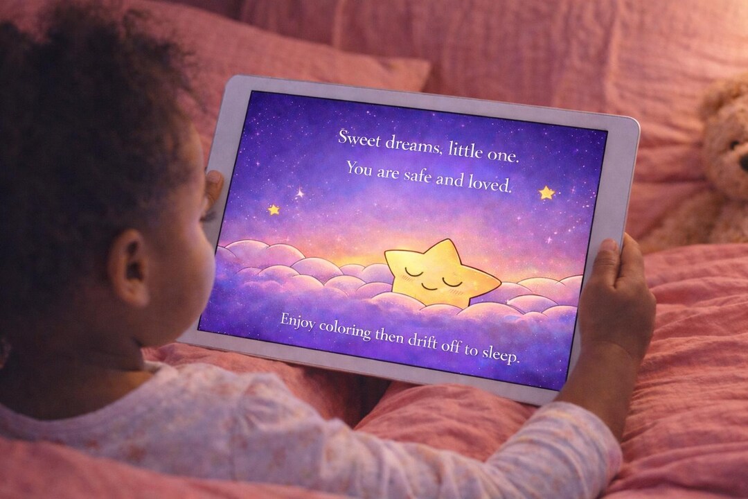 Sleepy Star Bedtime Coloring Book | Kids' Calm & Anxiety Relief - Etsy