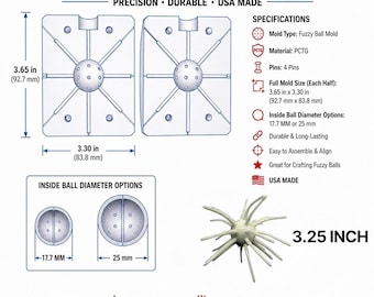 Fuzzy Ball Bait Mold Fishing Coike Style Molds (NEW UPDATED VERSION:)