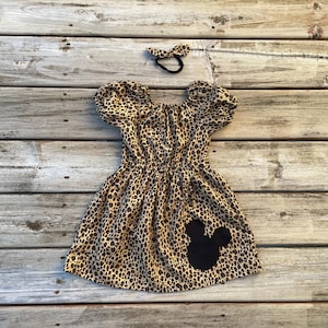 Girls&#39; Animal Kingdom Dress: Mickey Mouse Inspired Safari Cheetah Dress