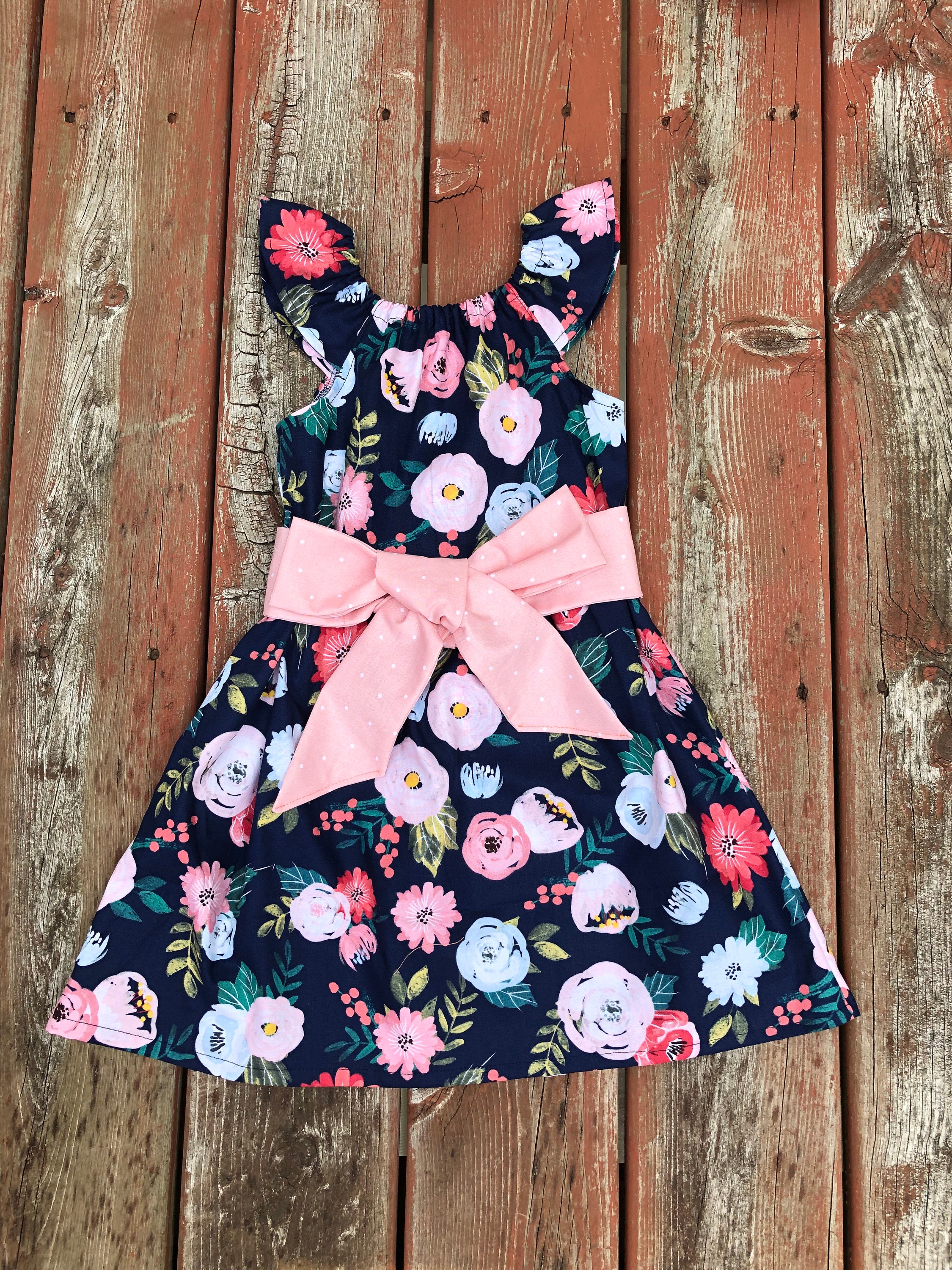Navy blue easter dresses deals