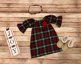 green emerald velvet dress Holly Jolly Hi-Lo Plaid Holiday Dress  Mia Belle Girls