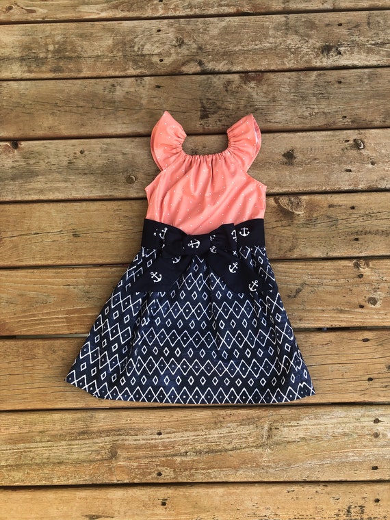 Navy coral dress discount