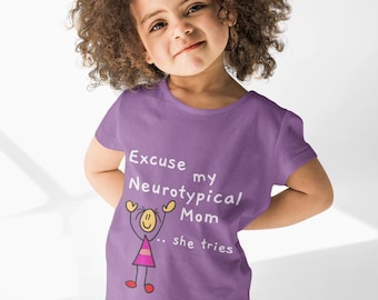 Camiseta juvenil para madres neurotípicas / Camiseta infantil de concienciación sobre el autismo
