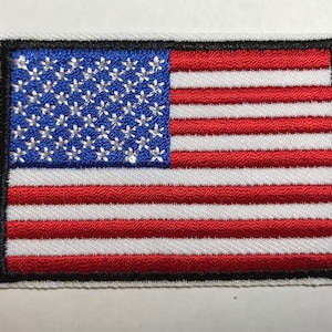 USA FLAG Iron on Patch Appliqué for Backpacks or Clothing VSCO United States Flag