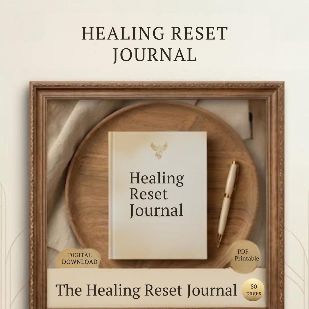 Healing Reset Journal | Guided Mental Workbook | Self Care Reflection ...