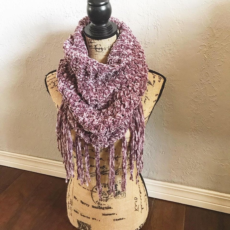 30 Crochet Scarf Ideas: Stylish Patterns for Skinny, Chunky, Cowl, and Wrap Looks 22 Bobble Bandana Scarf Pattern