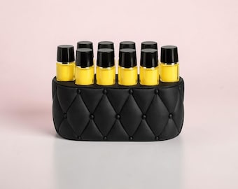 Soporte acolchado para muestras de perfume / Organizador de viales de 2 ml / Exhibidor de fragancias / Estante para muestras de colonia / Organizador de tocador / Regalo para amantes de los perfumes