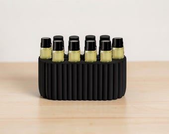 Soporte acanalado para muestras de perfume / Organizador de viales de 2 ml / Exhibidor de fragancias / Estante para muestras de colonia / Organizador de tocador / Regalo para amantes de los perfumes