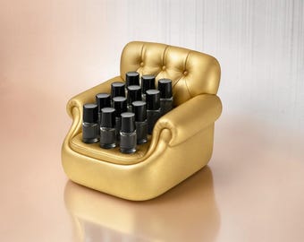 Soporte para muestras de perfume de 2 ml, organizador decorativo para sillas para frascos de perfume, organizador de tamaño viaje, expositor de tocador, regalo para amantes de los perfumes.