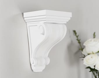 Victorian Scroll Wall Shelf Corbel, Decorative Floating Shelf Bracket, Classic Antique Style Mini Shelf, Bathroom, Bedroom, Living Room