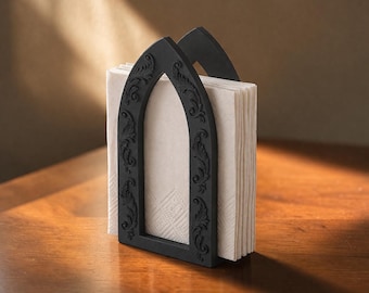 Gothic Napkin Holder, Victorian Arch Napkin Stand, Decorative Kitchen Decor, Tabletop Napkin Organizer, Gothic Home Dining Accessory