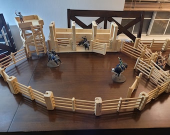 Metal Toy Rodeo Arena Toy Rodeo Arena With Chutes and Racing Barrels - Etsy