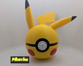 Pikachu Pokéball | 3D Printed Electric-Type Display Gift for Collectors and Gamers