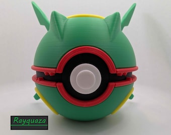 Rayquaza-Pokéball | Legendäres 3D gedrucktes Drachen-fliegendes Sammlerstück