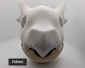 Pokébola Cubone / Figura coleccionable de tipo tierra impresa en 3D