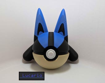 Pokéball Lucario | Impression 3D, oeuvre d'art faite main à collectionner
