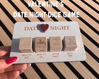 Dados para parejas, regalos de aniversario para él/ella, juego de dados para una cita nocturna, juego de dados para parejas, regalo de San Valentín para él/ella