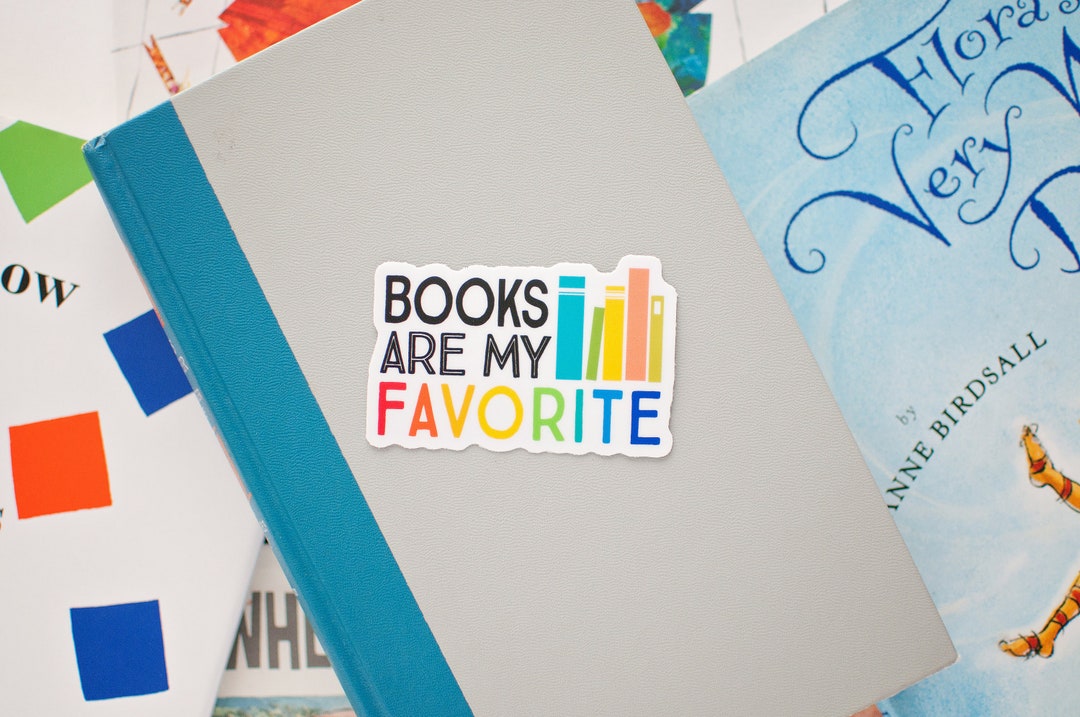 Books Are My Favorite Vinyl Sticker/ Book Lover Vinyl Sticker/ Etsy