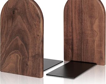 Personalized Wooden Bookends, Pair of Bookends for Shelves, Desk Book End For Heavy Duty Book, Bookends, Custom Book Storage