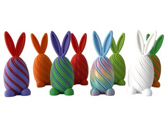 Easter Bunny Egg Fidget Toy, 3D Printed Passthrough Fidget, Stress Relief Desk Toy, Easter Basket Gift, Cute Sensory Toy