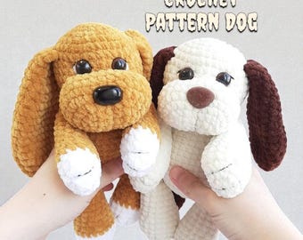 Modèle au crochet de chiot, amigurumi chien, peluche (modèle PDF)
