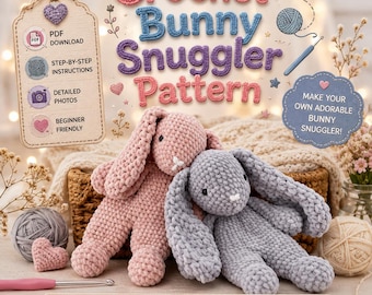 Haakpatroon voor een knuffelkonijntje, amigurumi knuffel (PDF-download)