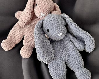 Crochet Bunny Snuggler Pattern, Amigurumi Cuddle Toy (PDF Download)