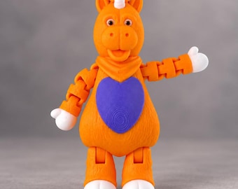 Buddy The Unicorn Keychain, Horror Movie Inspired, 3D Printed Action Figure, Unicorn Charm