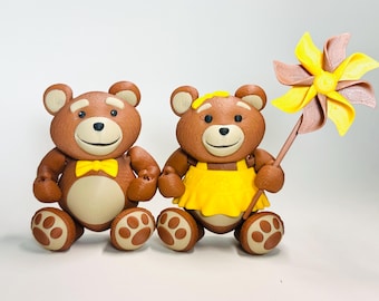 Osito de peluche articulado - Juguetes impresos en 3D - Osito de peluche para guardería - Regalo para niños - Oso