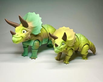 Triceratops articulado – Dinosaurio flexible impreso en 3D – Dinosaurio articulado – Regalo para niños