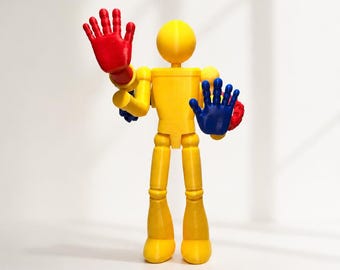 Poppy Playtime Inspired 3D Printed Figure, Toy with Moveable Arms, Horror Game Character, Collectible Desk Toy