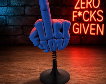 Middle Finger Desk Decor - 3D Printed F*ck You Decor- Gag Gift- Funny  Office Prank