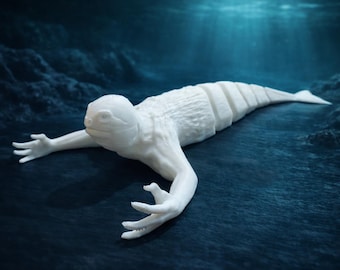 Ningen Sea Creature, Articulated Sea Monsters, 3D Printed Desk Toy