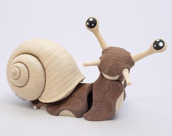 Juguete articulado de caracol – Escritorio flexible para mascotas impreso en 3D