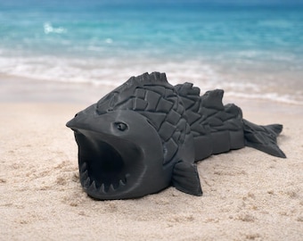 Bloop Sea Creature – Deep Sea Monster Desk Display, Articulated 3D Printed Fidget Toy