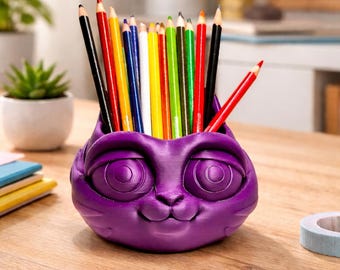 Cat Planter,  Pen Holder,Kawaii Desk Organizer, Succulent Pot