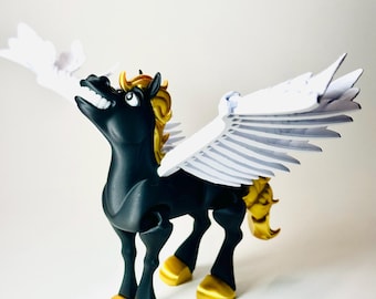Articulated Pegasus, 3D Printed  Flexi Toy, Winged Horse Fantasy Creature Figure