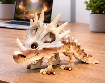 Dinosaur Skeleton, Articulated Fidget Toy, Desk Decor, Jurrasic Park Gift