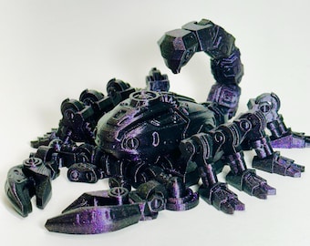 Scorpion Articulated - 3D Printed Fidget Toy, Cyber Collection, Desk Decor