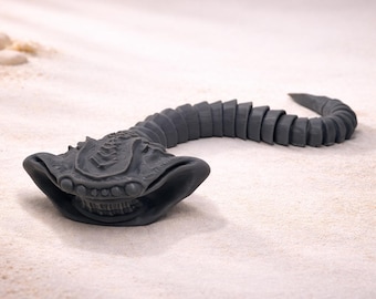 El Gran Maja Sea Monster –  Articulated Ocean Creature – 3D Printed Flexible Toy – Deep Sea Monster Fidget Toy – Desk Toy Gift