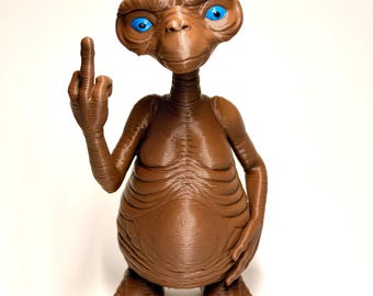 Figura de alienígena ET con el dedo medio levantado, regalo de broma, decoración divertida para escritorio, decoración para estantería impresa en 3D