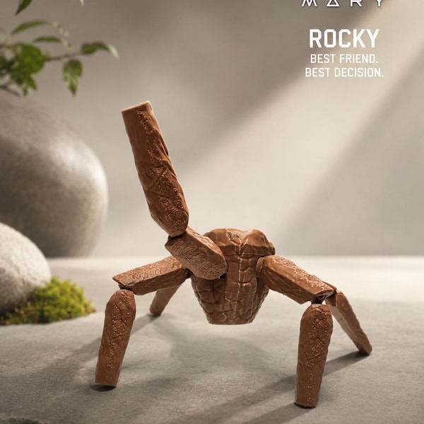 Rocky Project Hail Mary Figure, 3D Printed Rocky Collectible, Sci-Fi Desk Decor, Articulated Alien