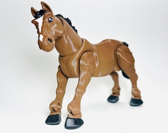 Caballo articulado - Figura impresa en 3D, juguete flexible antiestrés, decoración de escritorio para amantes de los caballos.